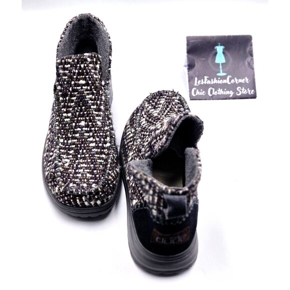 Hey Dude Women's Gray Denny Chevron Blue Lightweight Ankle Boots Size 11 2866 - Picture 13 of 16